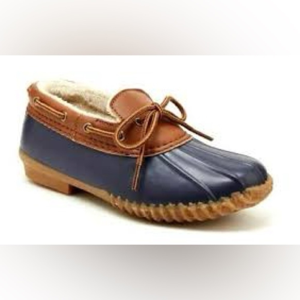 JBU by Jambu Women's 10 Gwen Waterproof Rain Shoe Navy Brown Duck Shoes